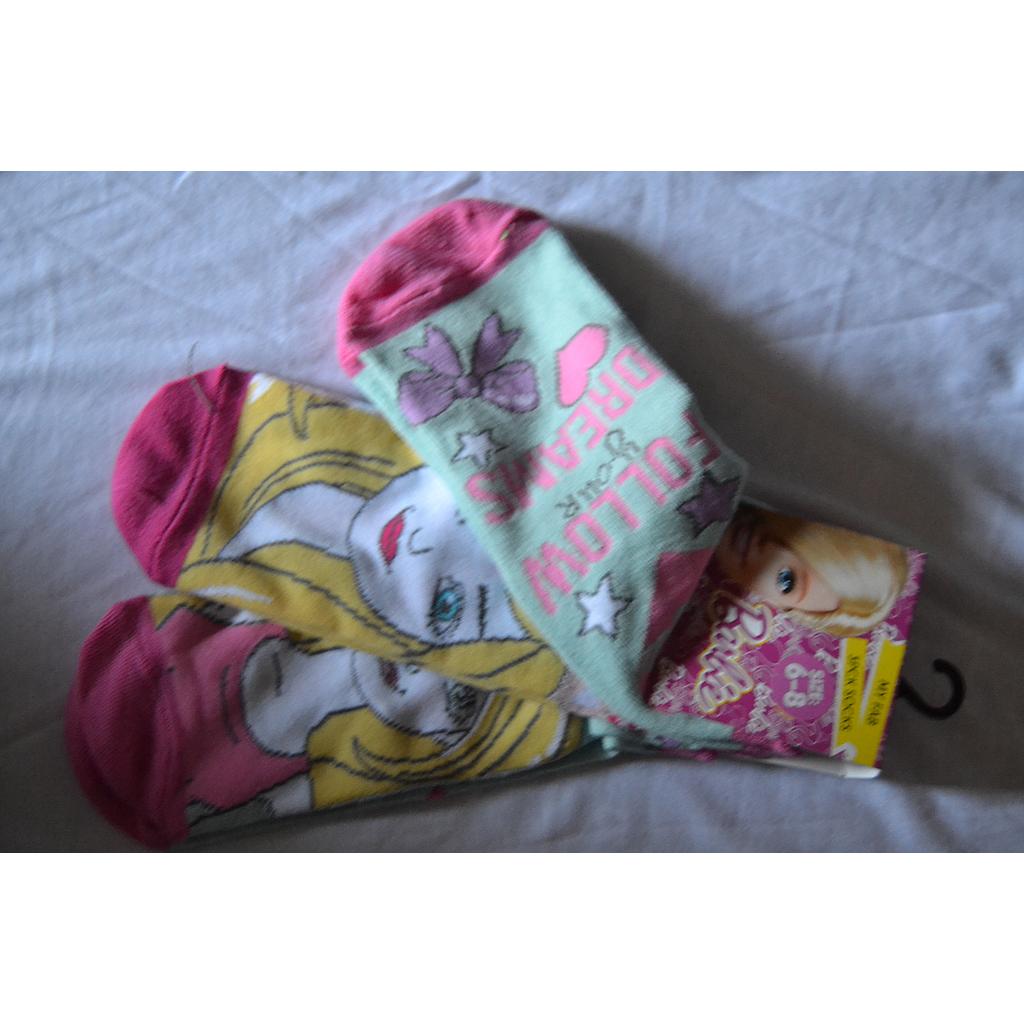Barbie 3 Pairs Socks - (age 6 to 8 years)